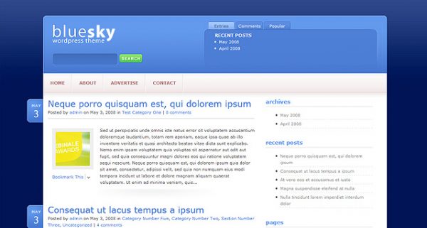 Elegant Themes BlueSky WordPress Theme 5.0.13