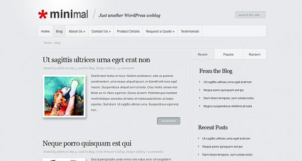 Elegant Themes Minimal WordPress Theme 5.0.13