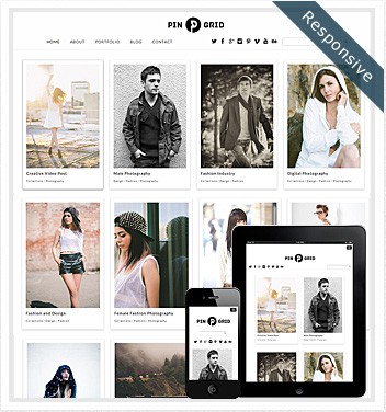 Dessign Pin Grid Responsive WordPress Theme 2.0.1