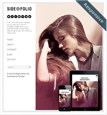 Dessign Side Folio Responsive WordPress Theme 2.0