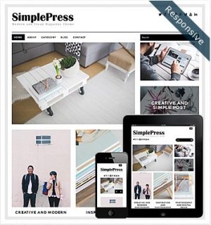 Dessign SimplePress Responsive WordPress Theme 1.2.1