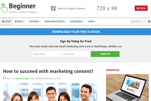 Theme Junkie Beginner WordPress Theme 1.0.1