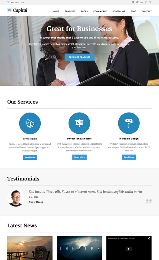 OboxThemes Capital WordPress Theme 1.3.6  1.3.6
