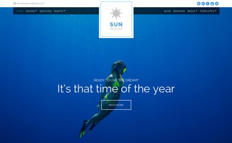 CSS Igniter Sun Resort WordPress Theme 1.6.0