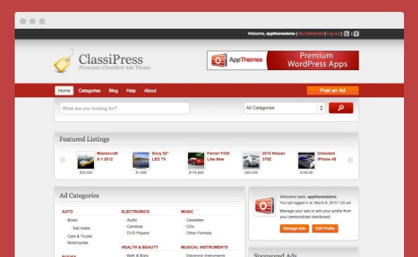 AppThemes ClassiPress WordPress Themes 4.1.5