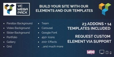 Visual Composer Mega Pack – Addons and Templates 1.2