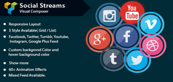 Visual Composer - Social Streams With Carousel 1.11