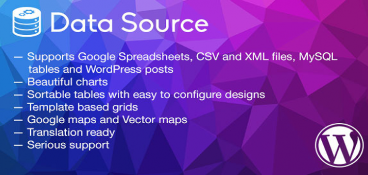 Data Source - charts, tables, maps and data grids  1.2.3