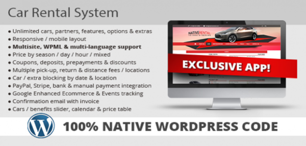 Car Rental System (Native WordPress Plugin) 5.0.7