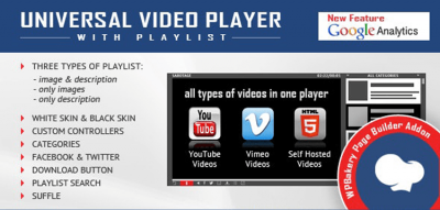 Visual Composer Addon - Universal Video Player for WPBakery Page Builder  1.8.7