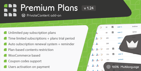 PrivateContent – Premium Plans add-on 2.2.0