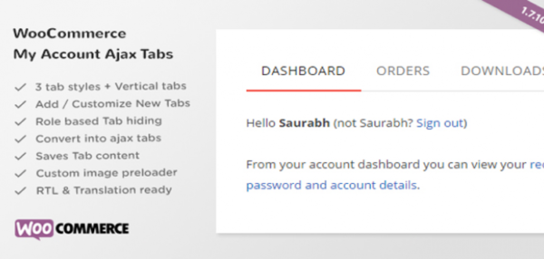 SS WooCommerce Myaccount Ajax Tabs 2.8.0