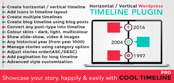 Cool Timeline Pro - WordPress Timeline Plugin 4.6