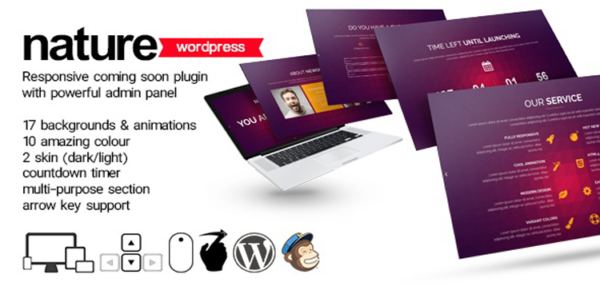 Nature - Responsive Coming Soon WP Plugin 1.0