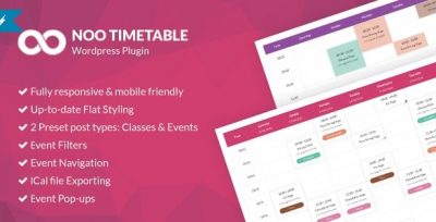Noo Timetable – Responsive Calendar & Auto Sync WordPress Plugin 2.0.6.3