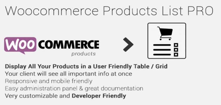 Woocommerce Products List Pro  1.1.20