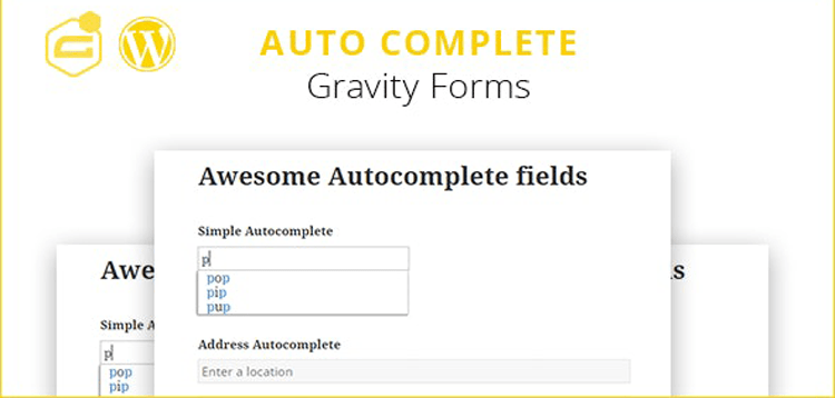 Gravity Forms Auto Complete (+address field) 4.0