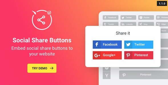 WordPress Social Share Plugin – Share Buttons 1.6.1