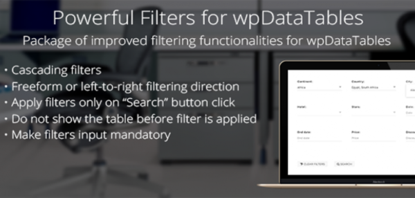 Powerful Filters for wpDataTables - Cascade Filter for WordPress Tables 1.4.6