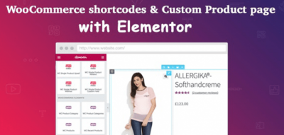 WooCommerce shortcodes & Custom Product page with Elementor  1.1.0