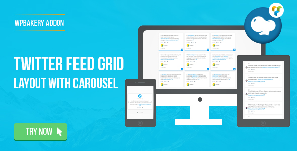 WPBakery Page Builder - Twitter Feed Grid With Carousel(formerly Visual Composer)