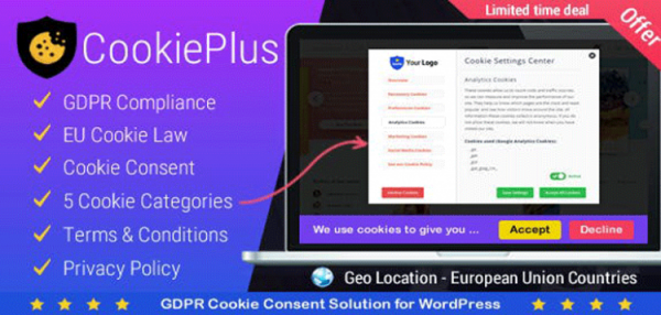 Cookie Plus - GDPR Cookie Consent Solution for WordPress. Master Popups Addon 1.6.3 Cookie Plus - GDPR Cookie Consent Solution for WordPress. Master Popups Addon 1.6.3