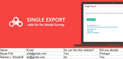 Single Export - Modal Survey Add-on 1.0.4