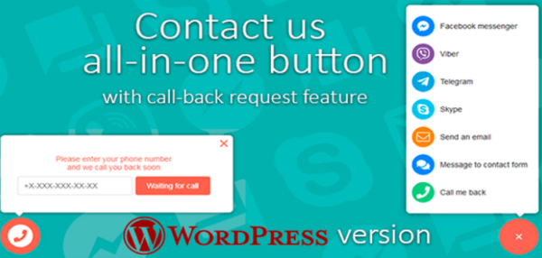 Contact us all-in-one button with callback request feature for WordPress 3.1.0