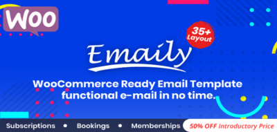 Emaily | WooCommerce Responsive Email Template + Subscriptions + Bookings + Memberships Compatible  1.0.0