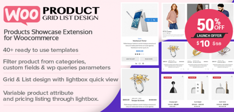 WOO Product Grid/List Design- Responsive Products Showcase Extension for Woocommerce 1.0.8