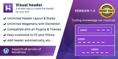 Visual Header - Header & MegaMenu Builder for WordPress 1.4.2