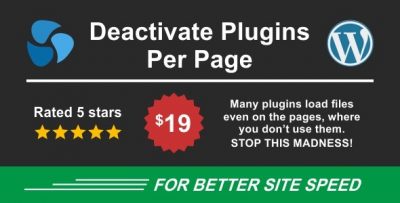Deactivate Plugins per Page 1.13.3