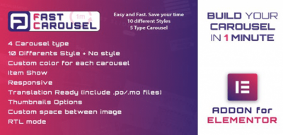 Fast Carousel for Elementor - WordPress Plugin  1.0