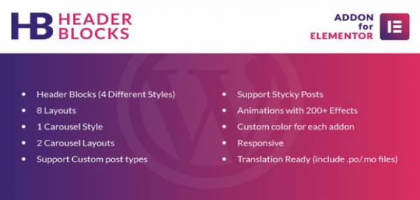 Header Blocks for Elementor - WordPress Plugin 1.0 Header Blocks for Elementor - WordPress Plugin 1.0
