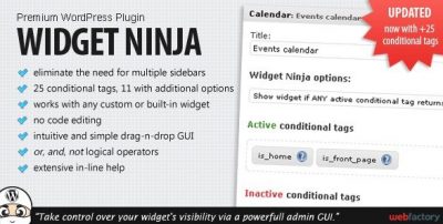 Widget Ninja WordPress Plugin 1.60