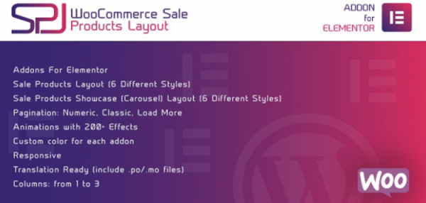 WooCommerce Sale Products Layout for Elementor WordPress Plugin  1.0
