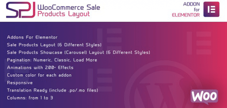 WooCommerce Sale Products Layout for Elementor WordPress Plugin  1.0