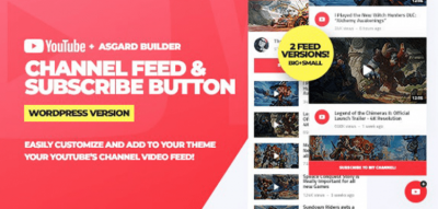 Youtube Channel Feeds and Subscribe Box WordPress Plugin  1.0
