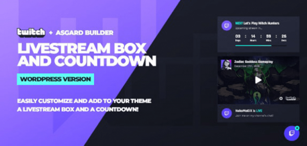 Twitch LiveStream Box and Countdown WordPress Plugin  1.0