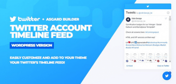Twitter Timeline Feed WordPress Plugin  1.0.0