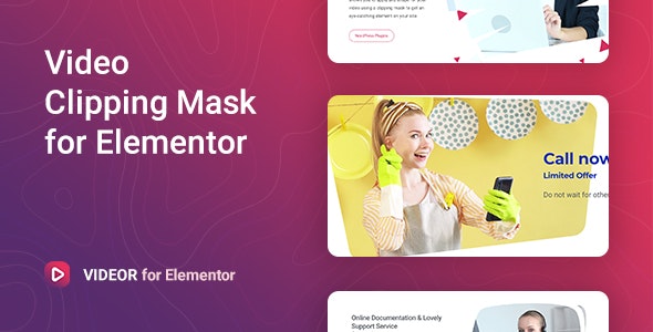 Videor – Video Clipping Mask for Elementor  1.0.3