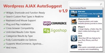 WordPress AJAX Search & AutoSuggest Plugin 1.9.9