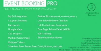 Event Booking Pro – WP Plugin [Paypal or Offline]  3951