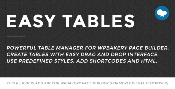 Easy Tables – Table Manager for Visual Composer 2.2.0