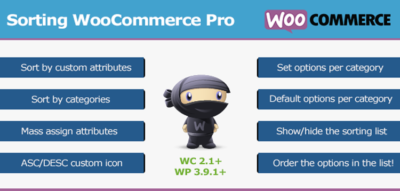 Sorting WooCommerce Pro 4.1