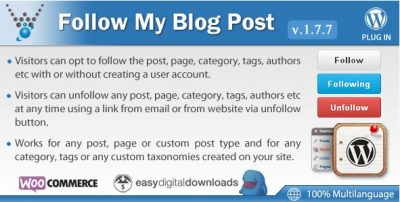 Follow My Blog Post – WordPress Plugin 2.2.0