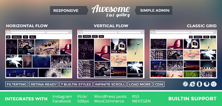 Awesome Gallery - Instagram, Flickr, Facebook galleries on your site  2.1.20