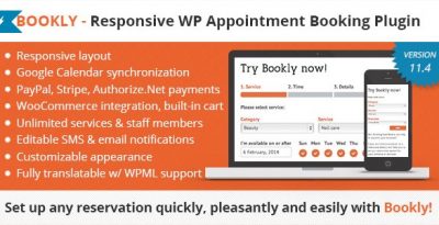 Bookly Booking Plugin – Responsive Appointment Booking and Scheduling 6.0