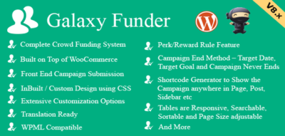 Galaxy Funder - WooCommerce Crowdfunding System 11.7