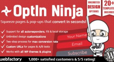 OptIn Ninja – Ultimate Squeeze Page Generator 2.35